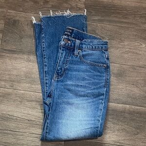 J. Crew Distressed Ankle Jeans Mid-Rise Flare Crop